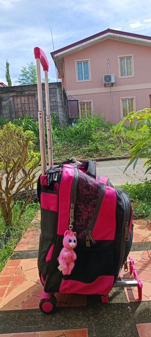 Hawk Large Backpack Stroller for gradeschoolers (Black/Fuschsia) [Pre-Loved] (Category: Strollers) located in Naga. Submitted by angelicdeclutters (Listing ID 1271981124, Image 2). Description: Hawk 5507 Large Backpack Stroller with VIRUPRO Anti-Microbial Protection (Black/Fuchsia) – Perfect for gradeschoolers – Includes free rain cover and plastic water bottle (unused) Condition: Like new. (Bought July 17, 2023. Used only for ~2 months. Check la