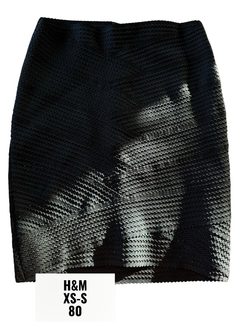 H and m shop black pencil skirt