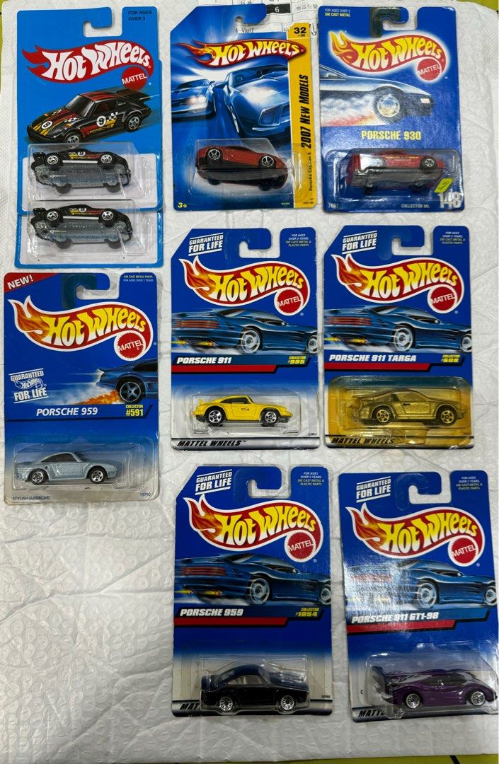 Lot De Hot Wheels Short Card - Porsche Cayman, 69 Camaro, Mustang - Années 2002-2007