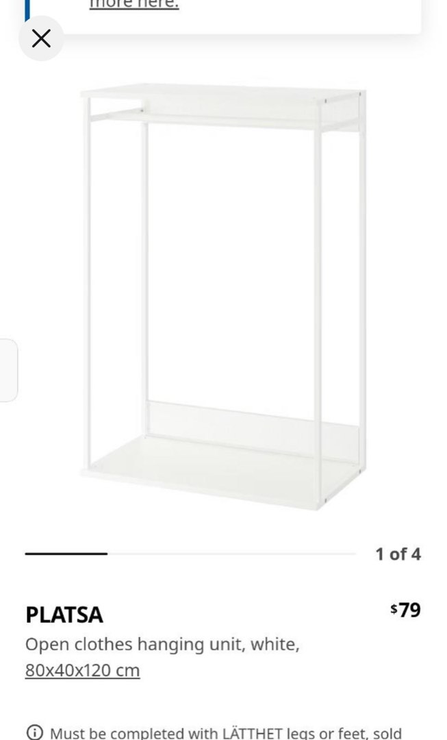 IKEA PLATSA open hanging wardrobe Furniture Home Living Furniture Other Home Furniture on Carousell