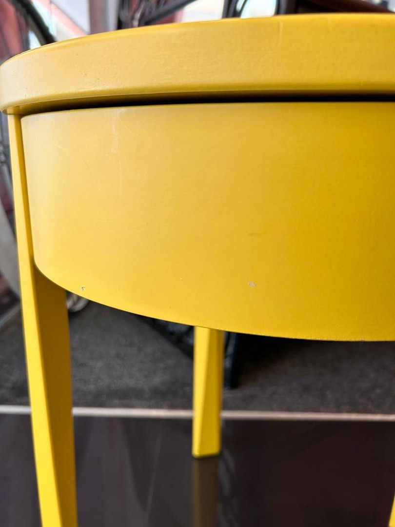 Ikea STOCKHOLM bedside table in YELLOW, Furniture & Home Living