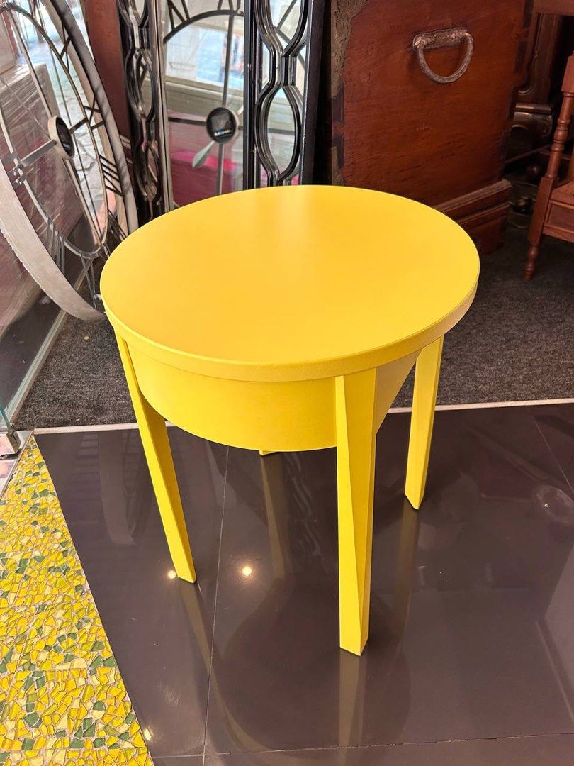 Ikea STOCKHOLM bedside table in YELLOW, Furniture & Home Living