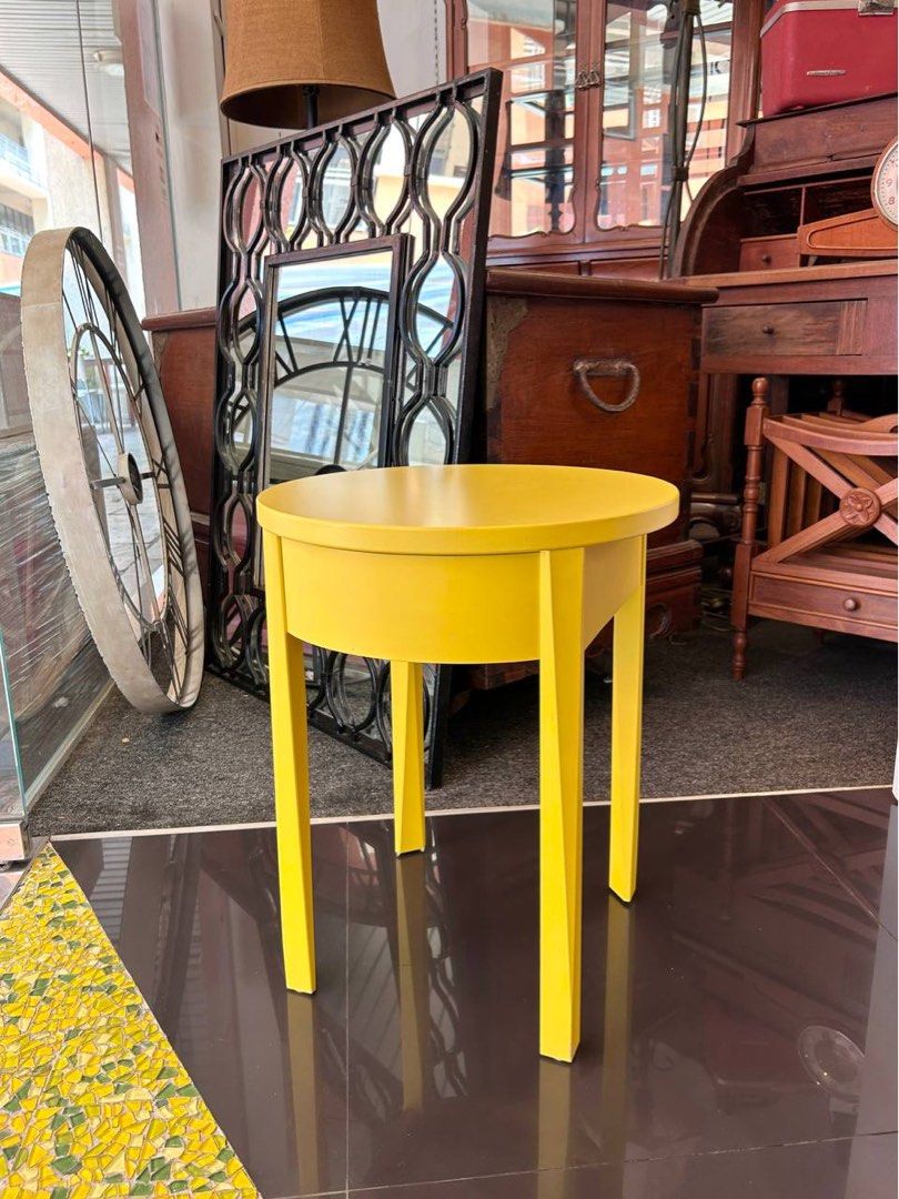 Ikea STOCKHOLM bedside table in YELLOW, Furniture & Home Living
