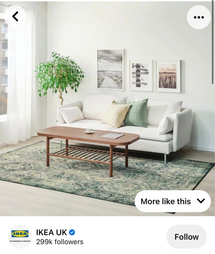 IKEA VONSBAK Rug / Carpet Vintage Green, Furniture & Home Living