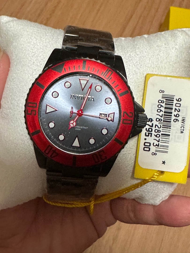 Red invicta clearance watch