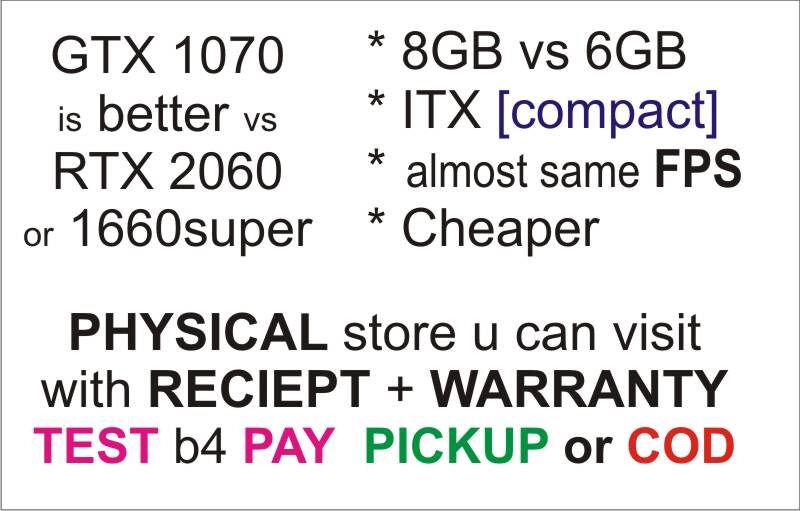 Gtx 1070 8gb clearance vs rtx 2060