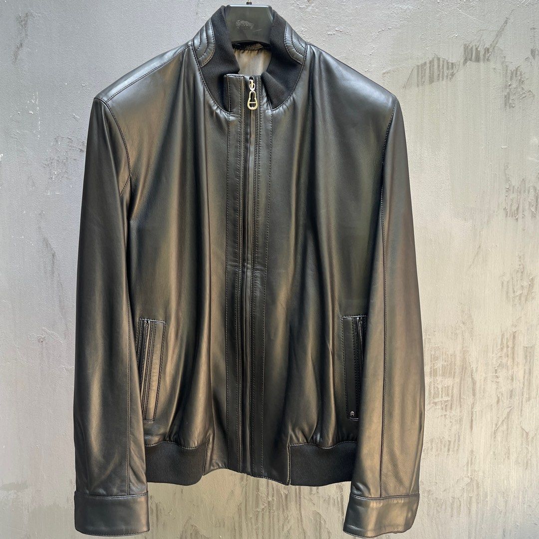 Aigner hotsell leather coat