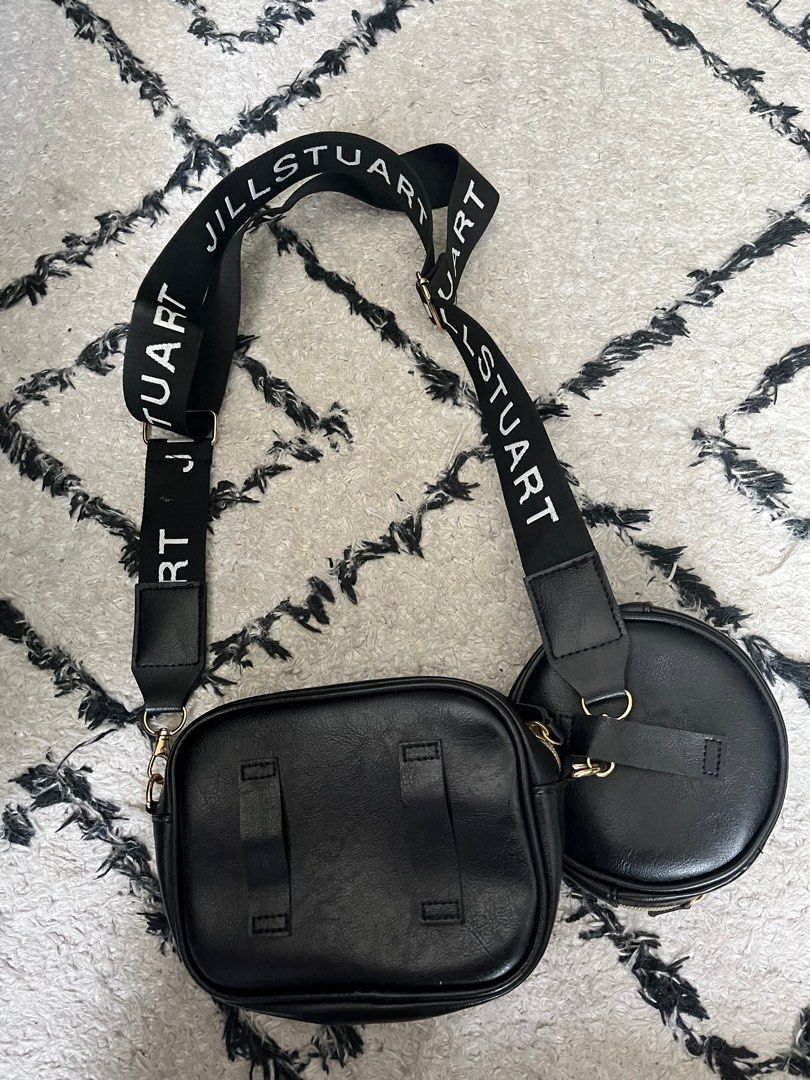 ★JILL STUART★[Youth] Black Logo Webbing Medium Cross Bag★ JILLSTUART]☆LOGO WEBBING MEDIUM CROSS BAG (JILLSTUART