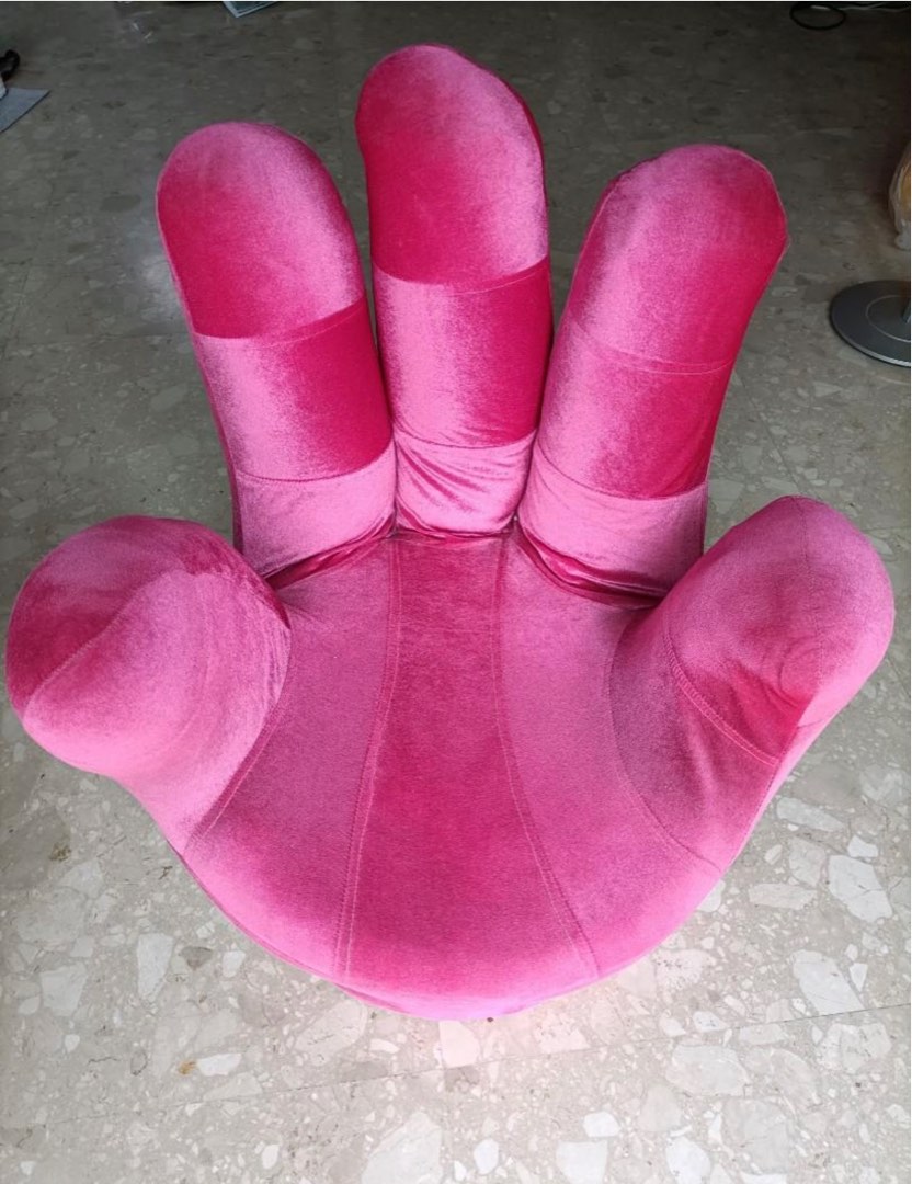 Pink Hand Chair With Fingers Kids Finger Sofa, Furniture Home