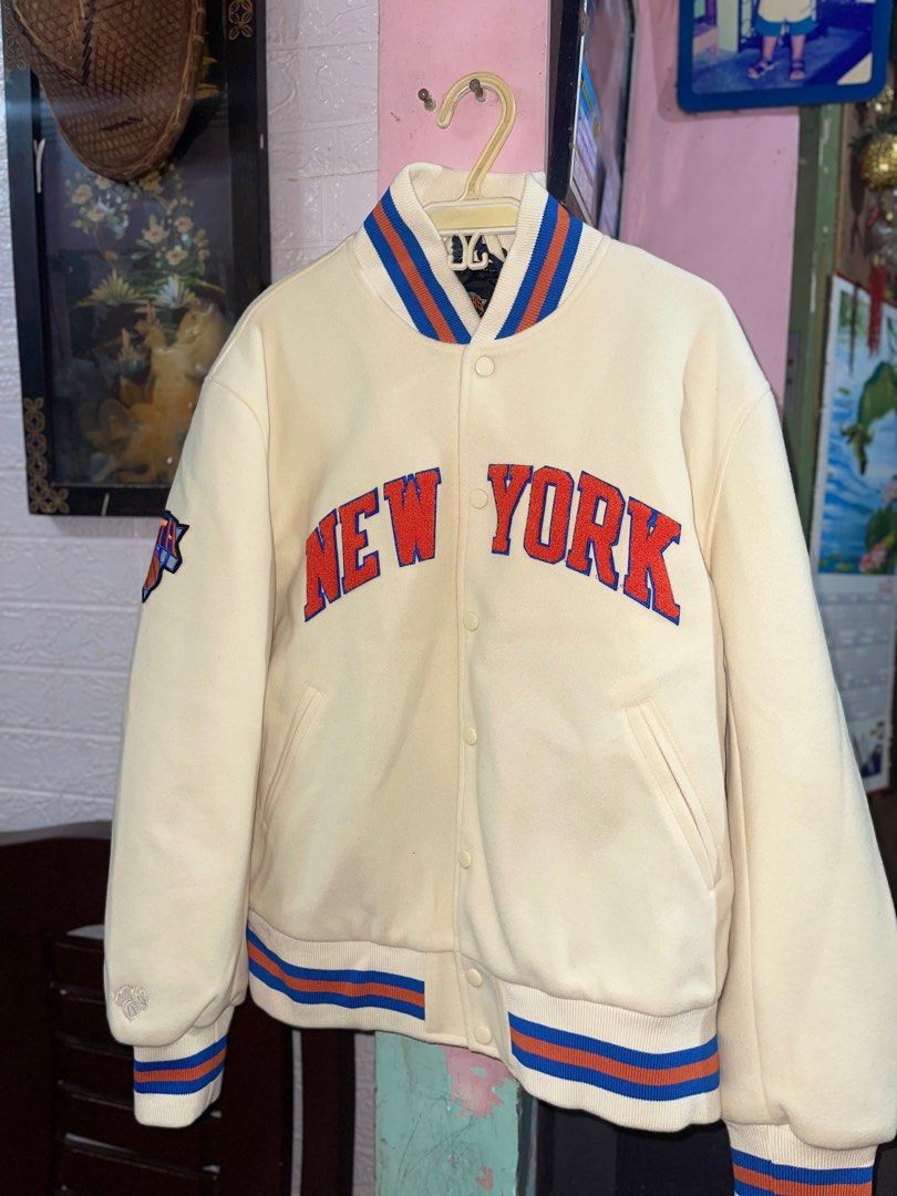 kith knicks varsity jacket