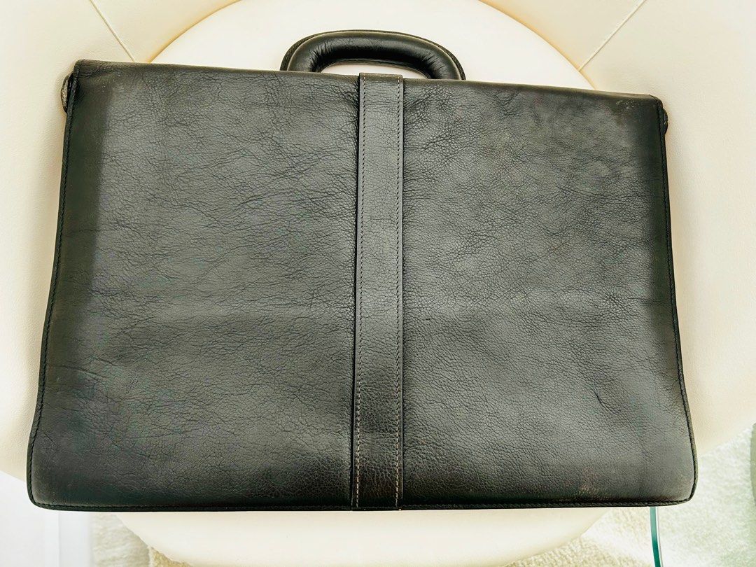 Leather Briefcase, Men's Fashion, Bags, Briefcases on Carousell