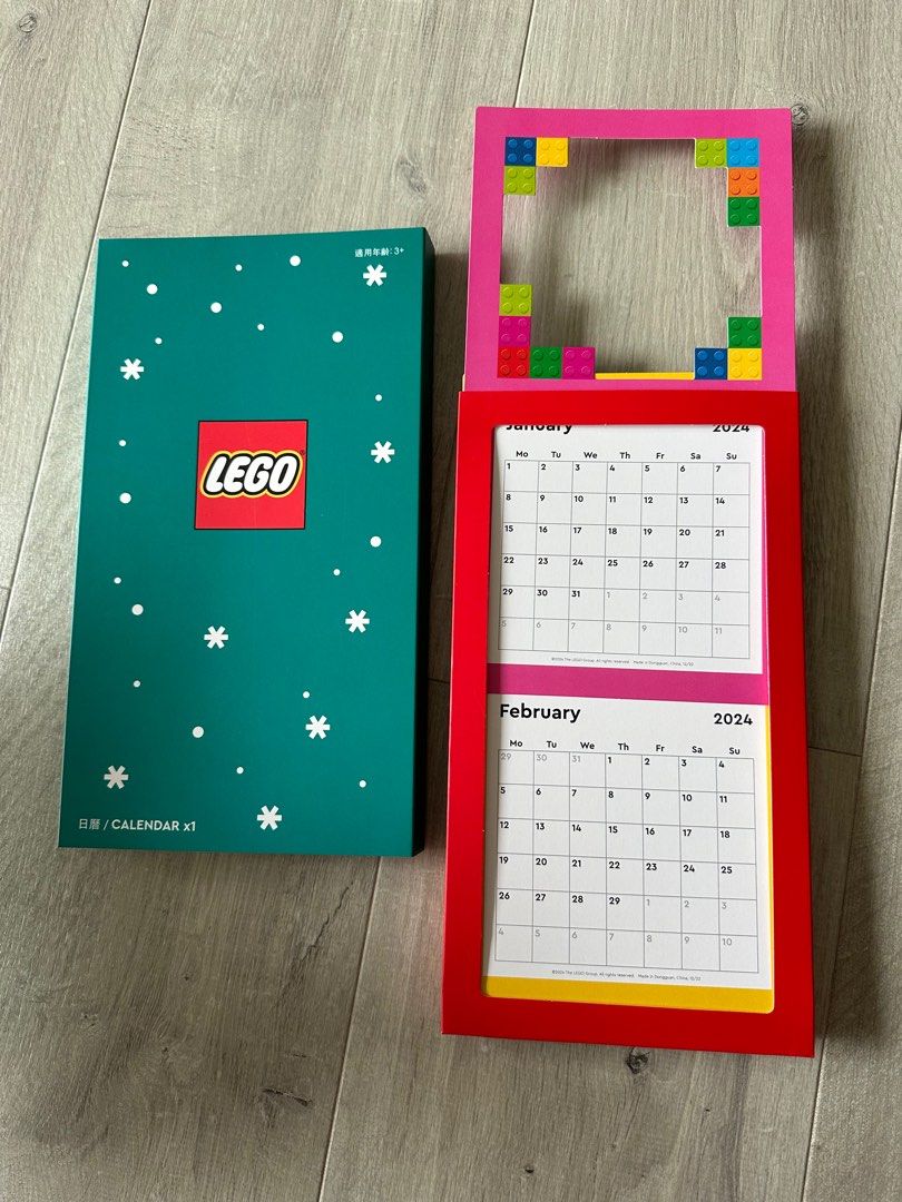 Lego Calendar 2024 座枱月曆, 興趣及遊戲, 手作＆自家設計, 文具及工藝 畫作及印刷品 Carousell