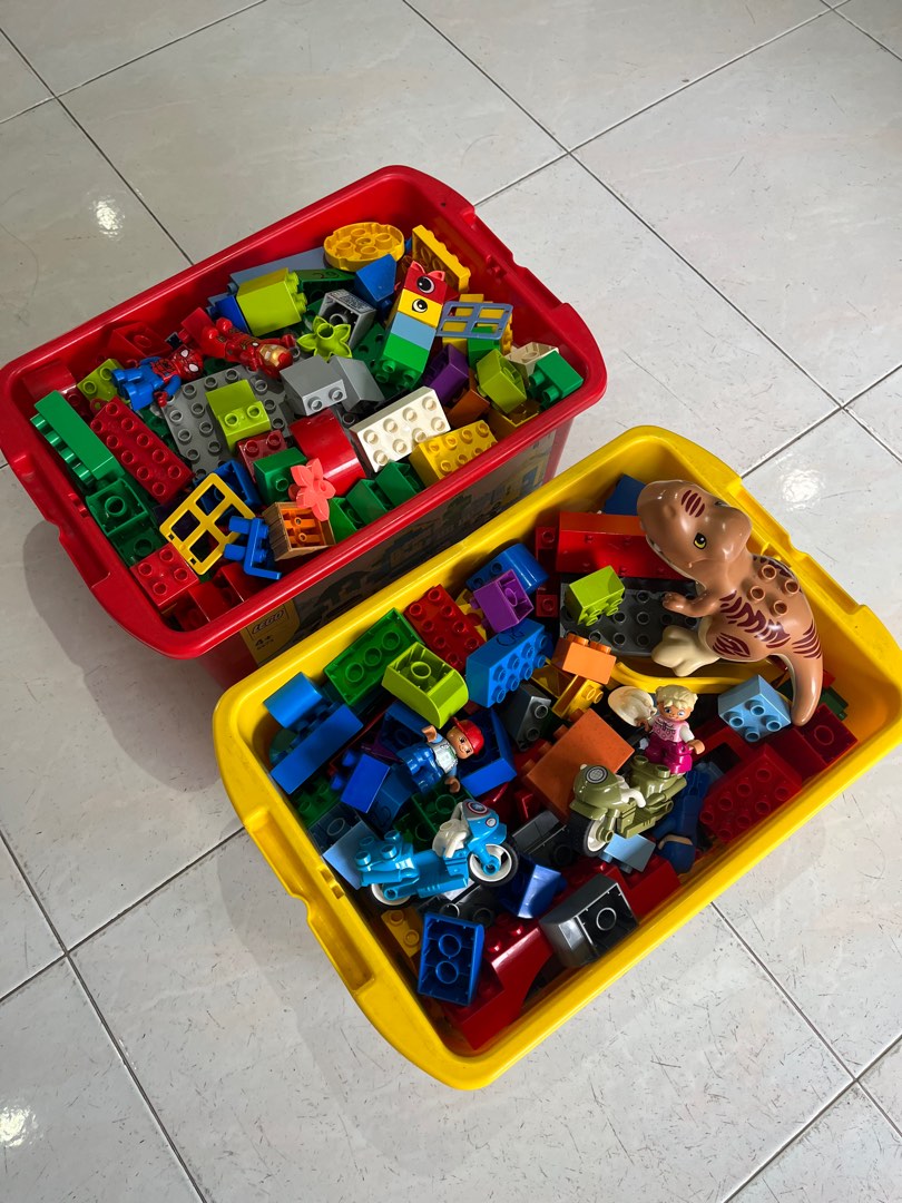 Lego Duplo (2 containers), Hobbies & Toys, Toys & Games on Carousell