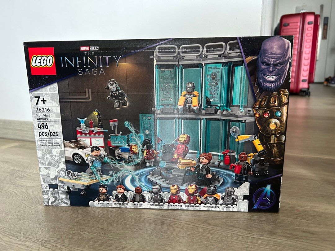 Lego iron man base store