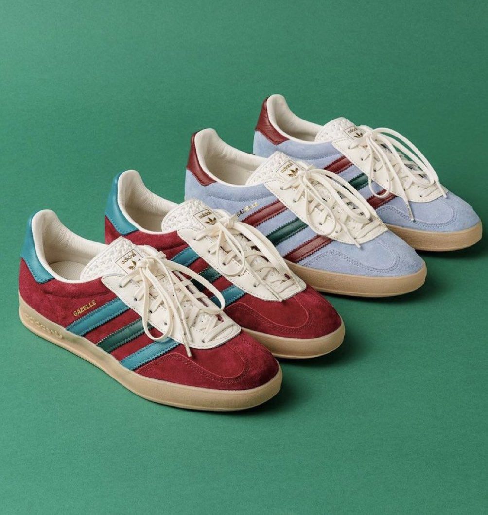 LIMITED TIME SALE ADIDAS GAZELLE INDOOR BURGUNDY BLUE DAWN