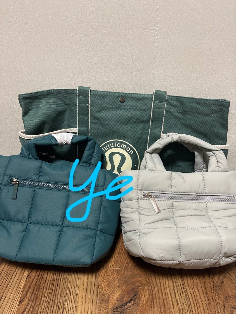 Lululemon Daily Multi Pocket Tote Bag and Quilted Grid Crossbody