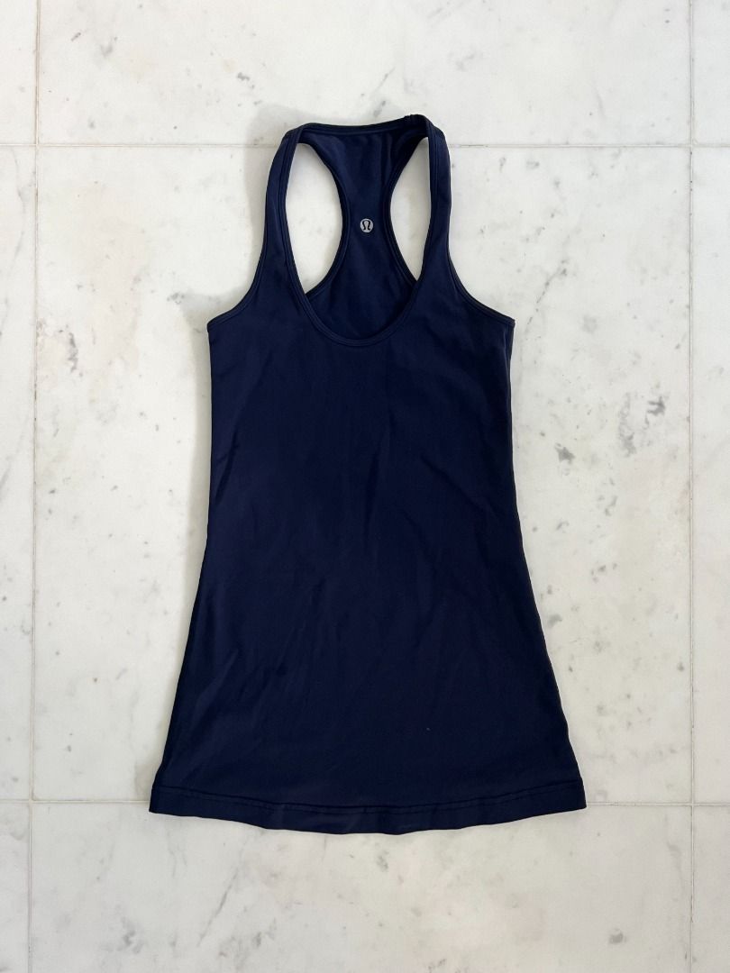 Ebb to Street Cropped Racerback Tank Top, Iron Blue