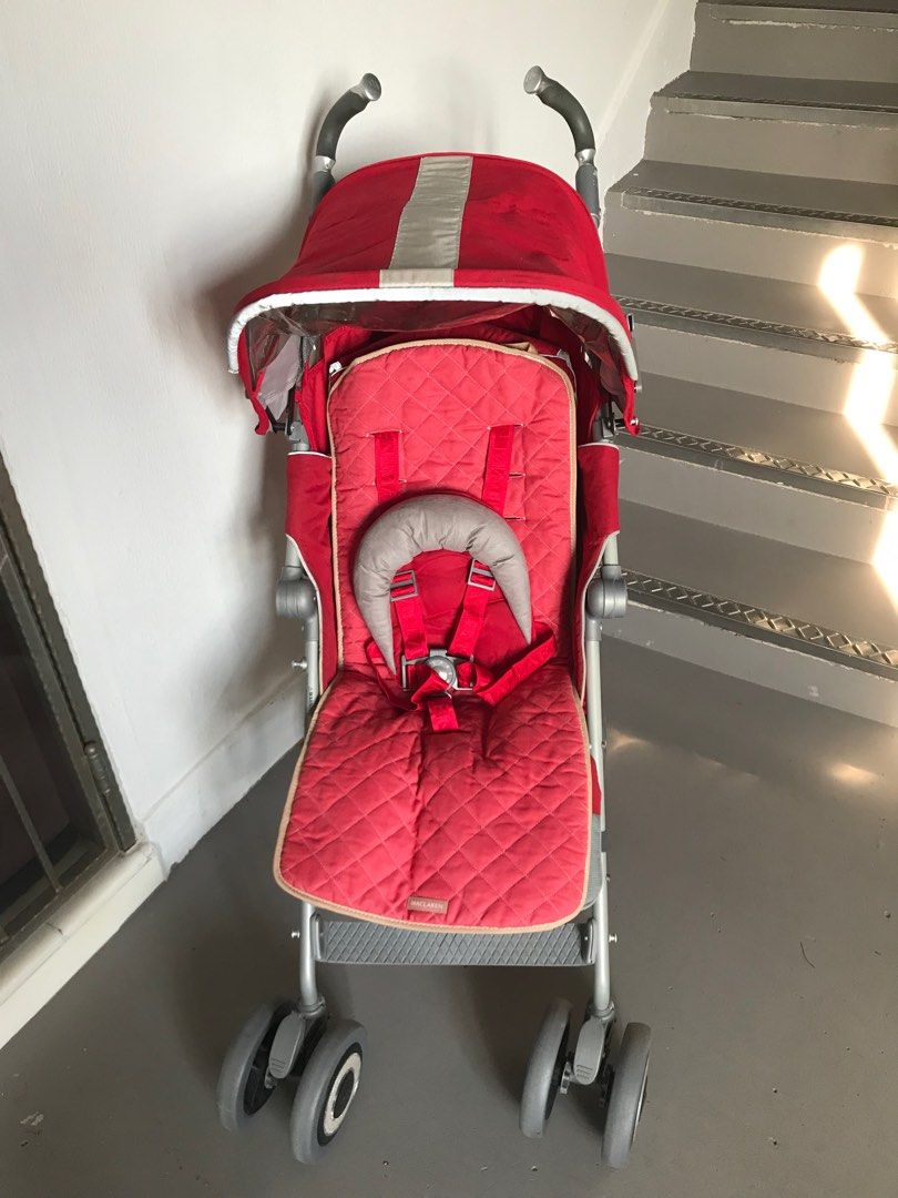 Maclaren Pink Techno XT stroller Babies Kids Going Out