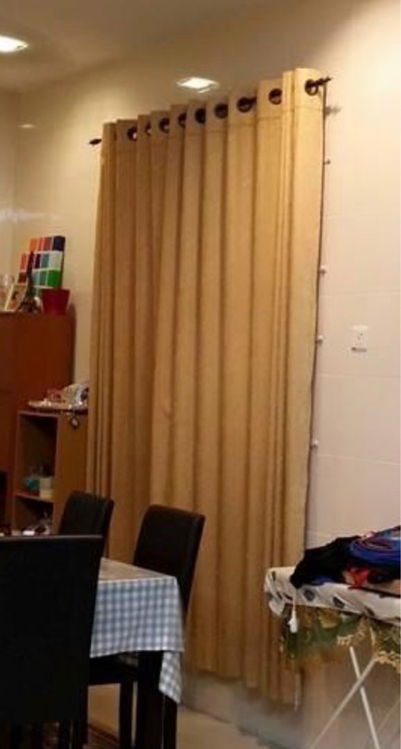 Macy Curtain for 2 panel window, Furniture & Home Living, Home Decor