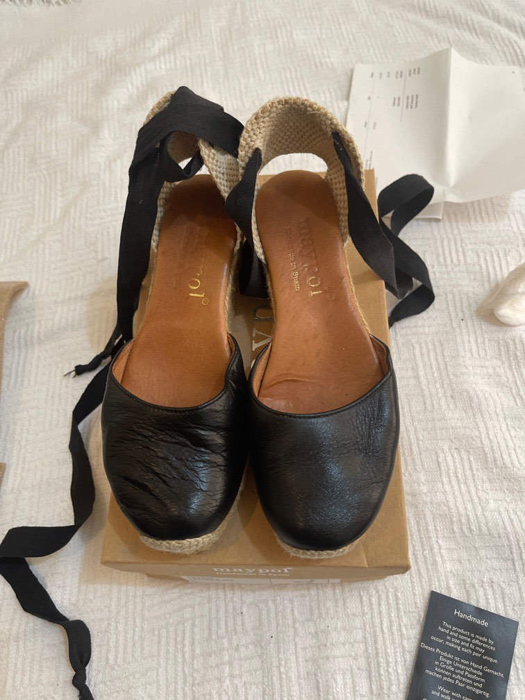 Maypol leather wedge espadrilles on sale