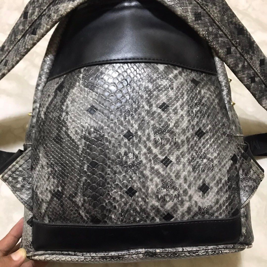 MCM BACKPACK SNAKESKIN, Women's Fashion, Bags & Wallets, Backpacks on