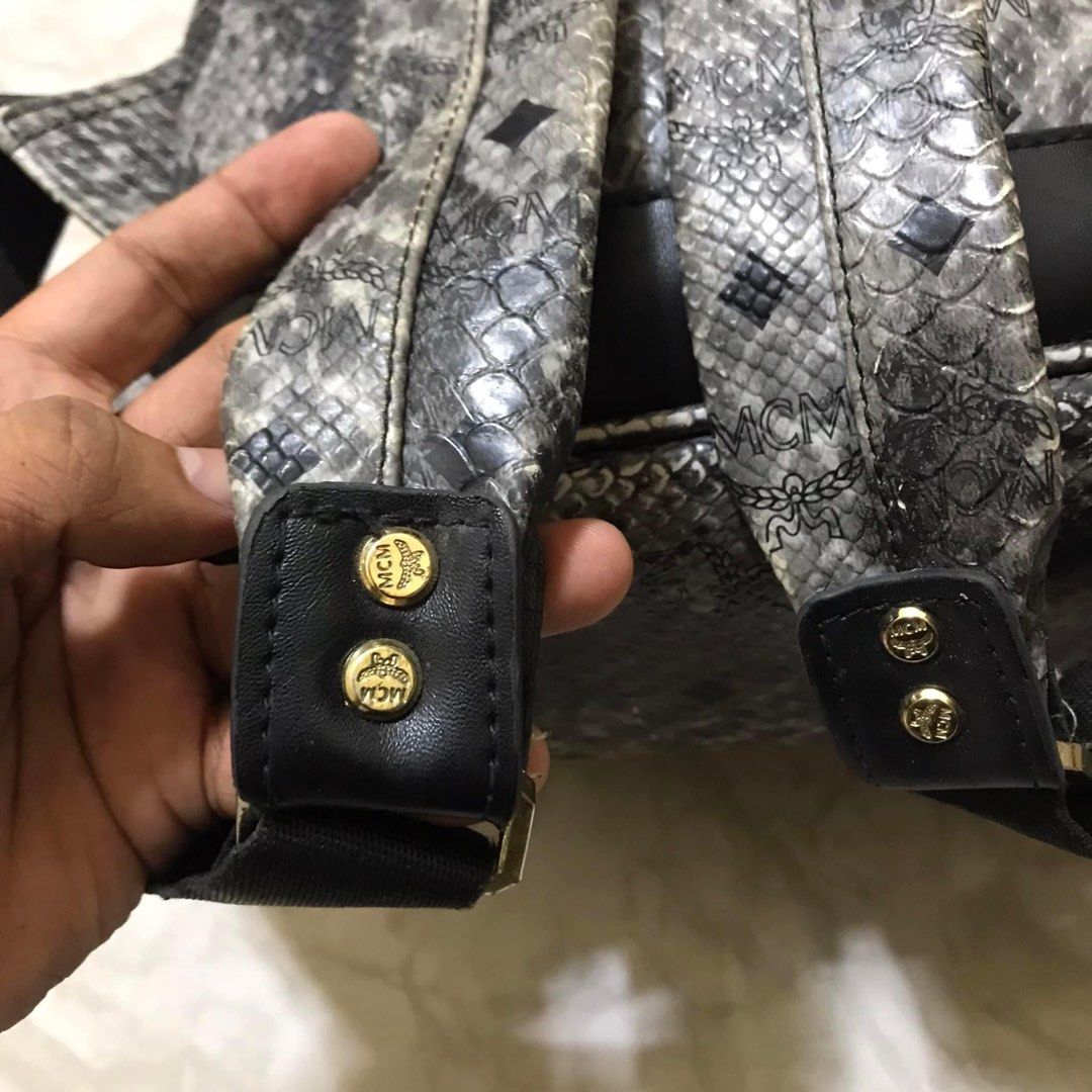 MCM BACKPACK SNAKESKIN, Women's Fashion, Bags & Wallets, Backpacks on