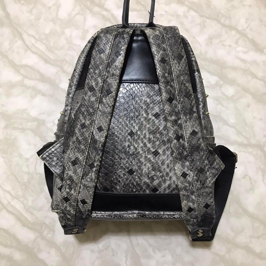 MCM BACKPACK SNAKESKIN, Women's Fashion, Bags & Wallets, Backpacks on