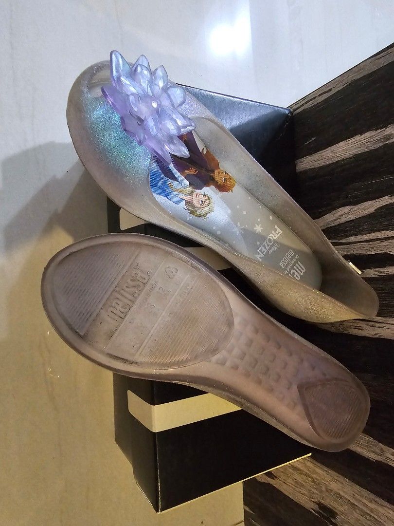Mel Melissa frozen glitter slip ons