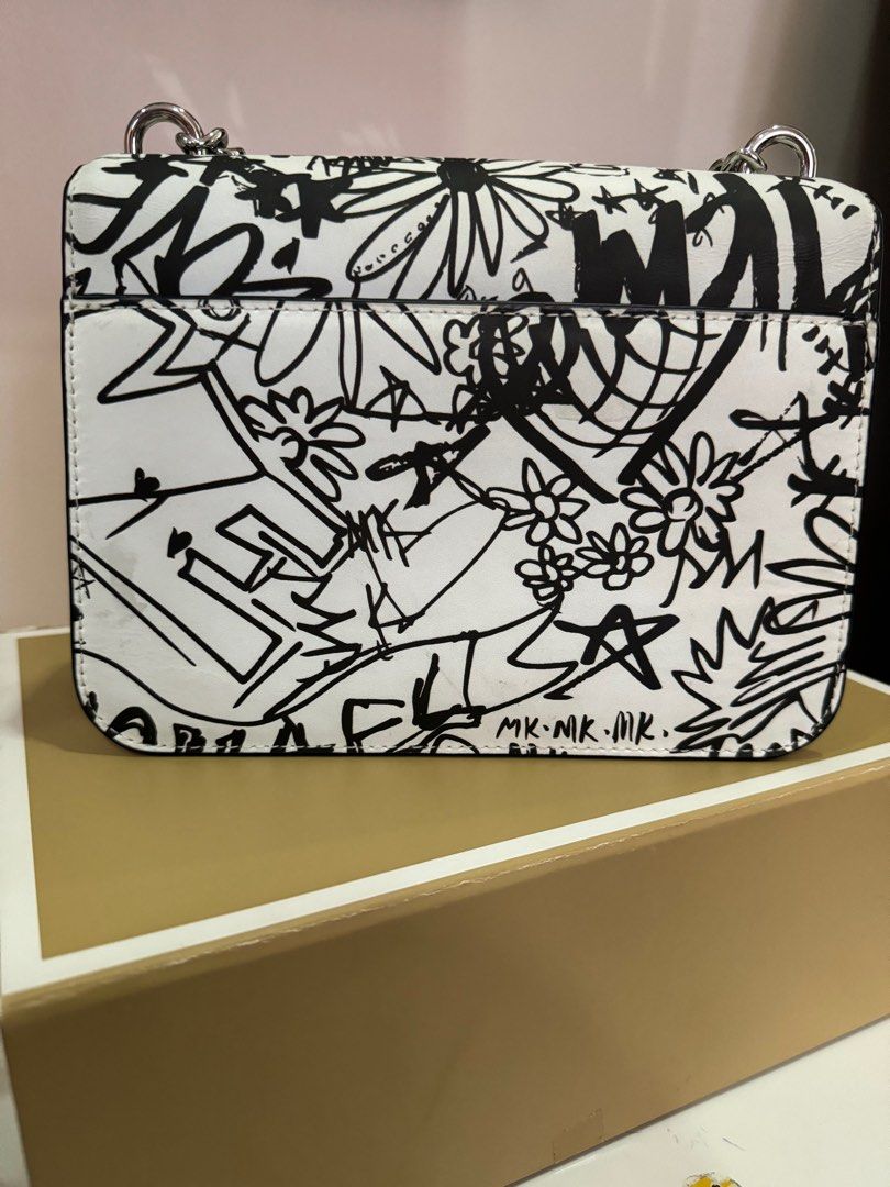 Michael kors mott on sale large graffiti leather crossbody