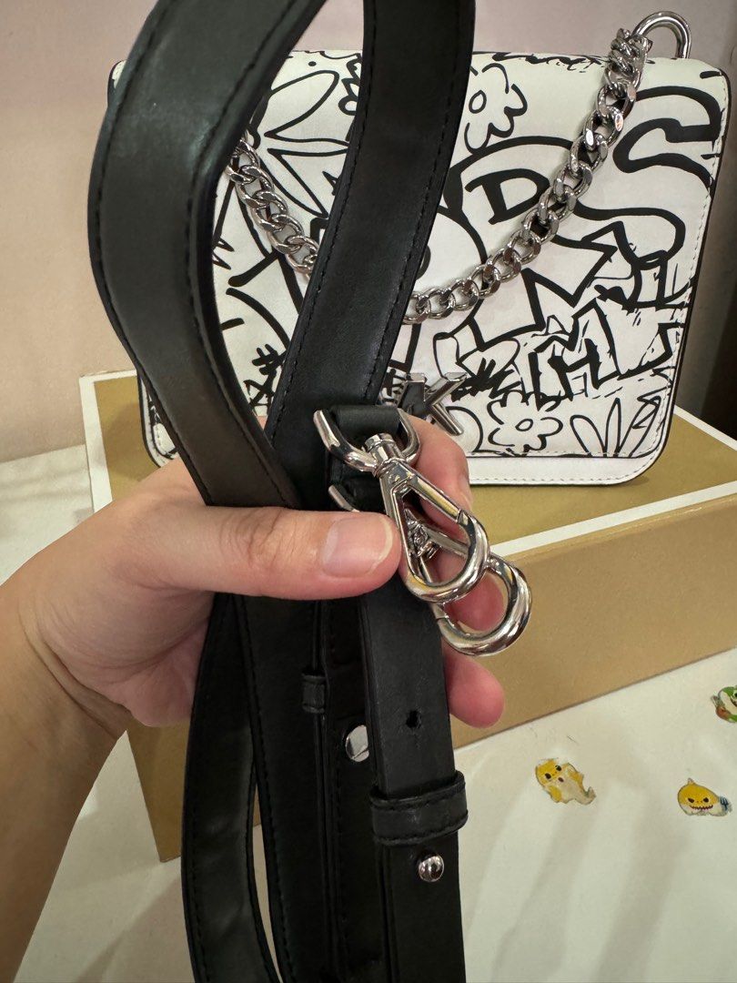 Mott large shop graffiti leather crossbody