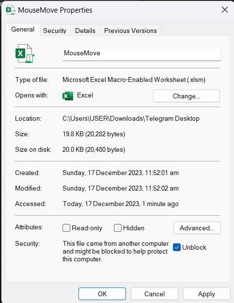 Mouse Jiggler Excel Macro (for Windows only, no USB required)63142562604418112