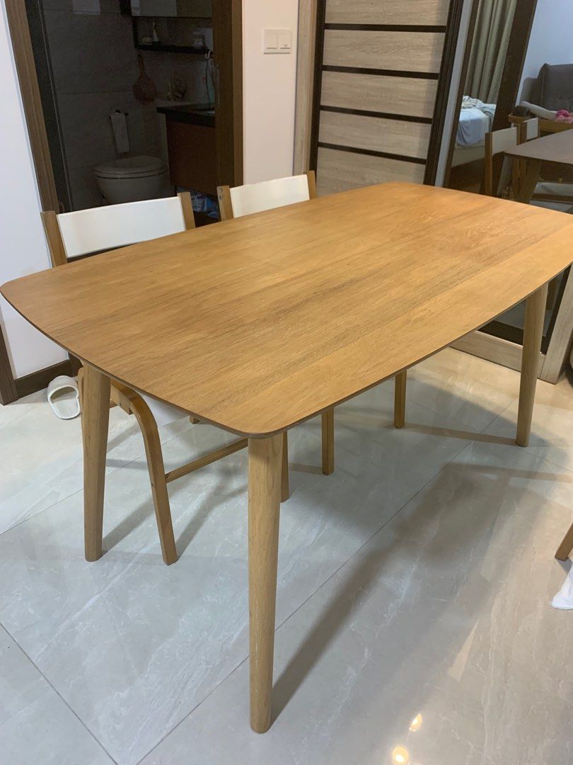 Muji ikea dining table study desk, Furniture & Home Living, Furniture
