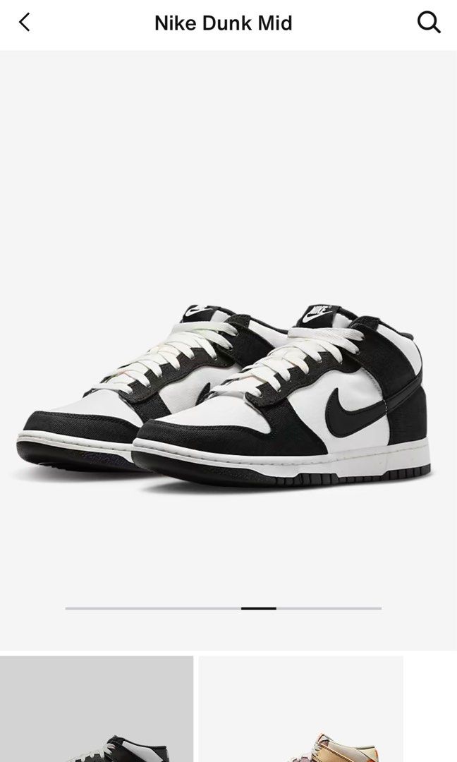 Multiple sizes] Nike Dunk Mid - Black White panda, Men's Fashion, Footwear,  Sneakers on Carousell
