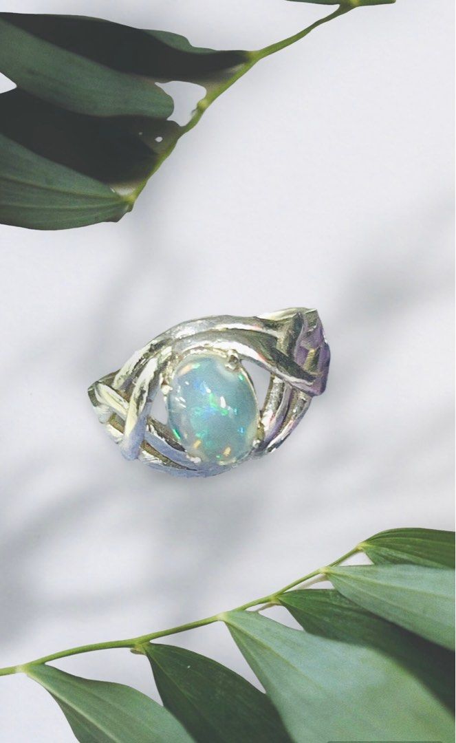 Pure opal outlet ring
