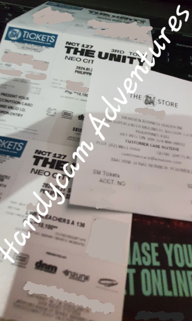 NCT 127 3rd Tour 2024 Lower Bleachers A 3pcs, Tickets & Vouchers, Event