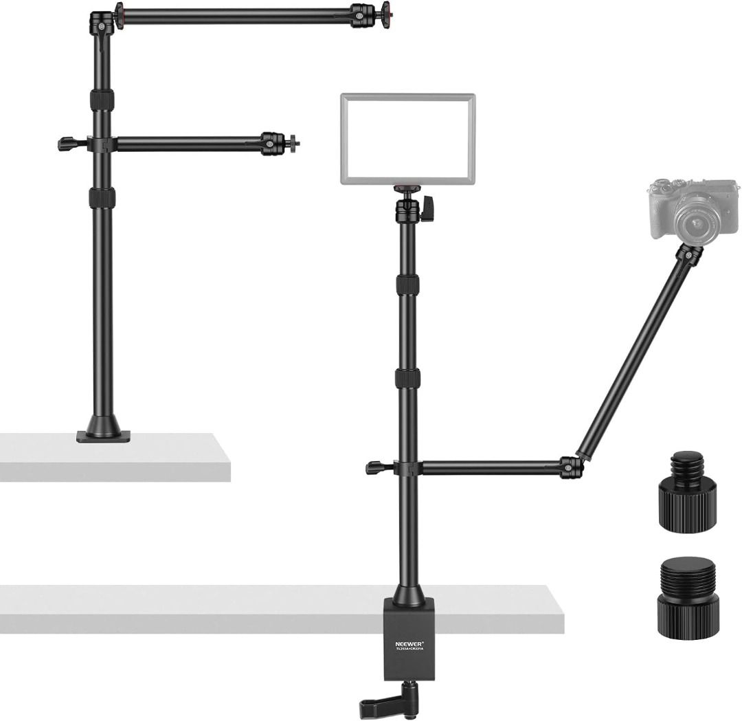 Adjustable Height Desktop Holder Boom Video Camera Mount For