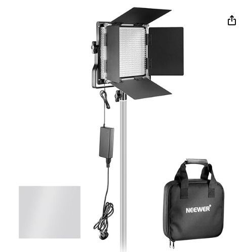 Neewer Professional Metal Bi-Color LED Video Light for Studio, ,  Product Photography, Video Shooting, Durable Metal Frame, Dimmable 660  Beads, with U Bracket and Barndoor, 3200-5600K, CRI 96+