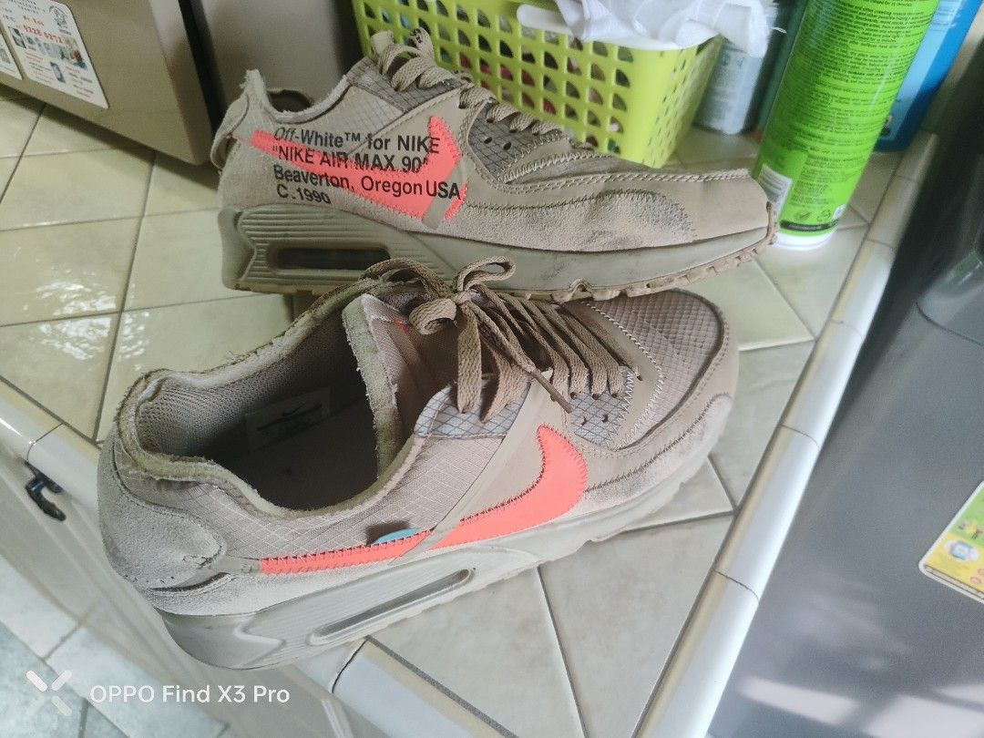 Nike Air max 90 off white desert brown sneakers Men s Fashion