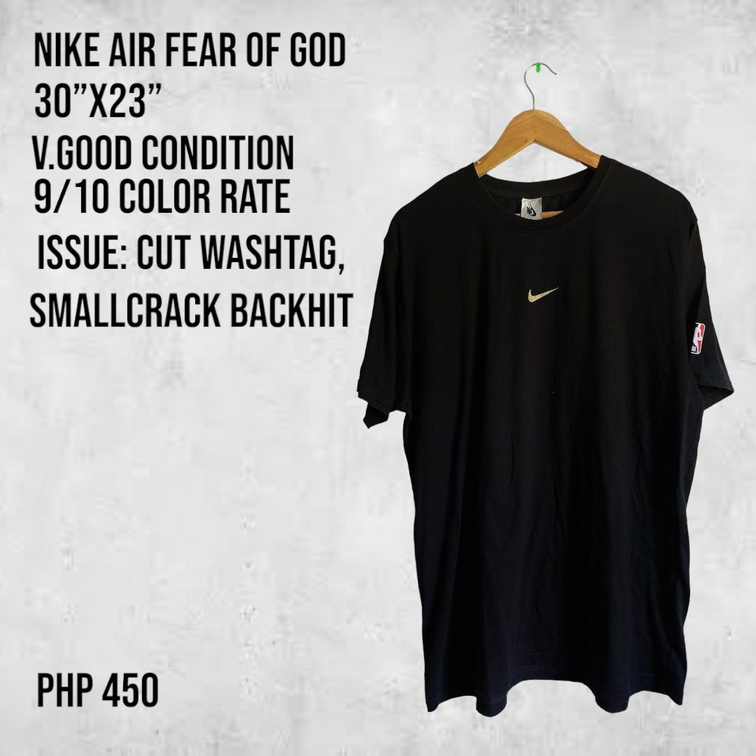 Nike air x fear of god Men s Fashion Tops Sets Tshirts Polo Shirts on Carousell