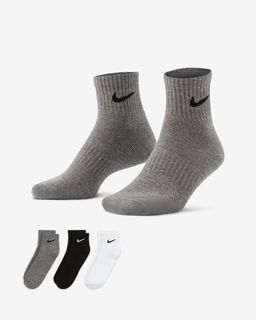 Nike Everyday Cushioned Training Ankle Socks 3 Pack - Multi
