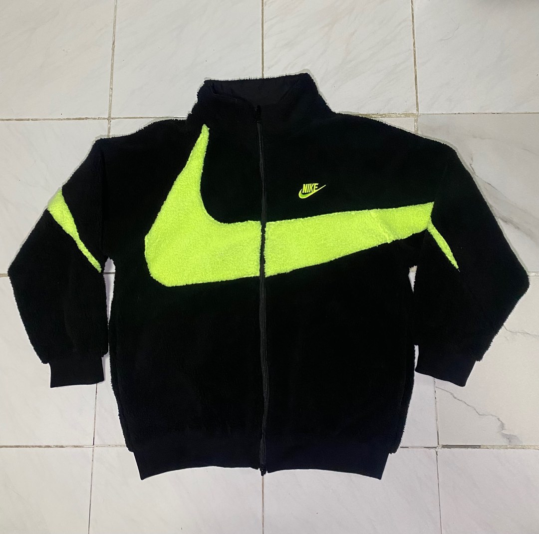Nike 大swoosh 毛毛褸big tick jacket 外套, 男裝, 外套及戶外衣服