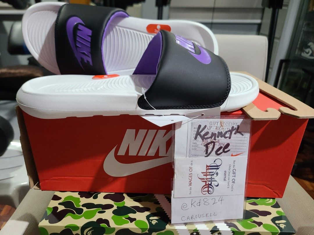 Nike discount slippers purple