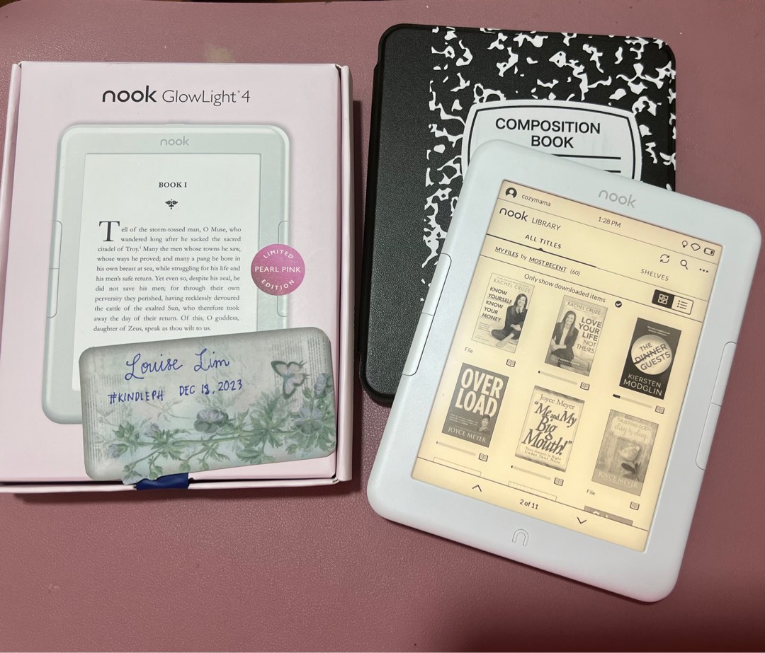 Nook Glowlight 4 Pink, Mobile Phones & Gadgets, EReaders on Carousell