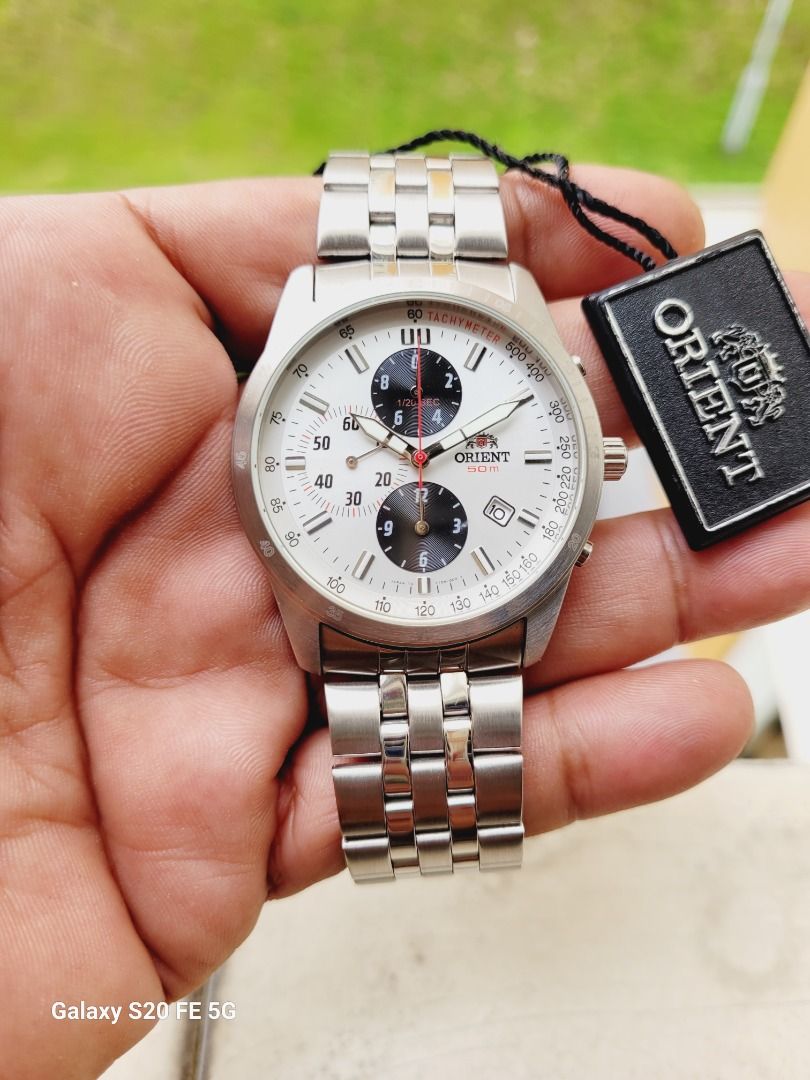 Orient NOS Panda Chronograph CTT0H002W, Men's Fashion, Watches ...