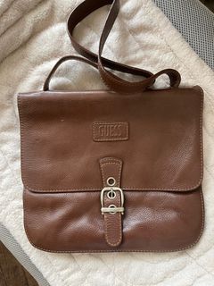 Original Guess Leather Messenger Bag