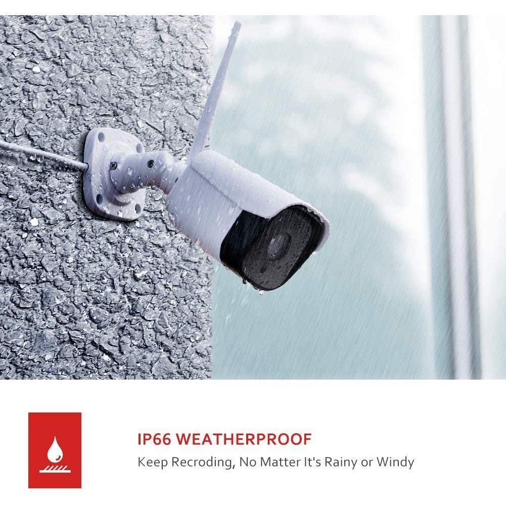 Outdoor Security Camera Victure PC730 1080P WiFi Home Surveillance Weatherproof Camera with Night Vision 2 Way Audio Motion Detection Compatible