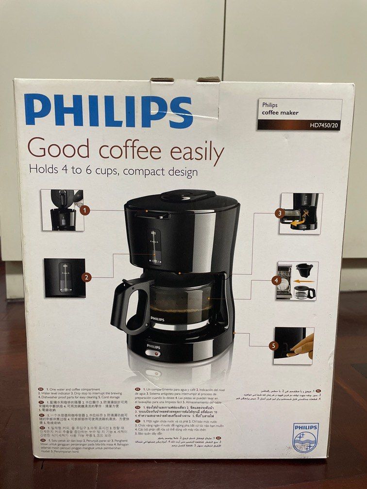 Philips HD7450 6 Cup Coffee Maker 220 volt TV Home Appliances