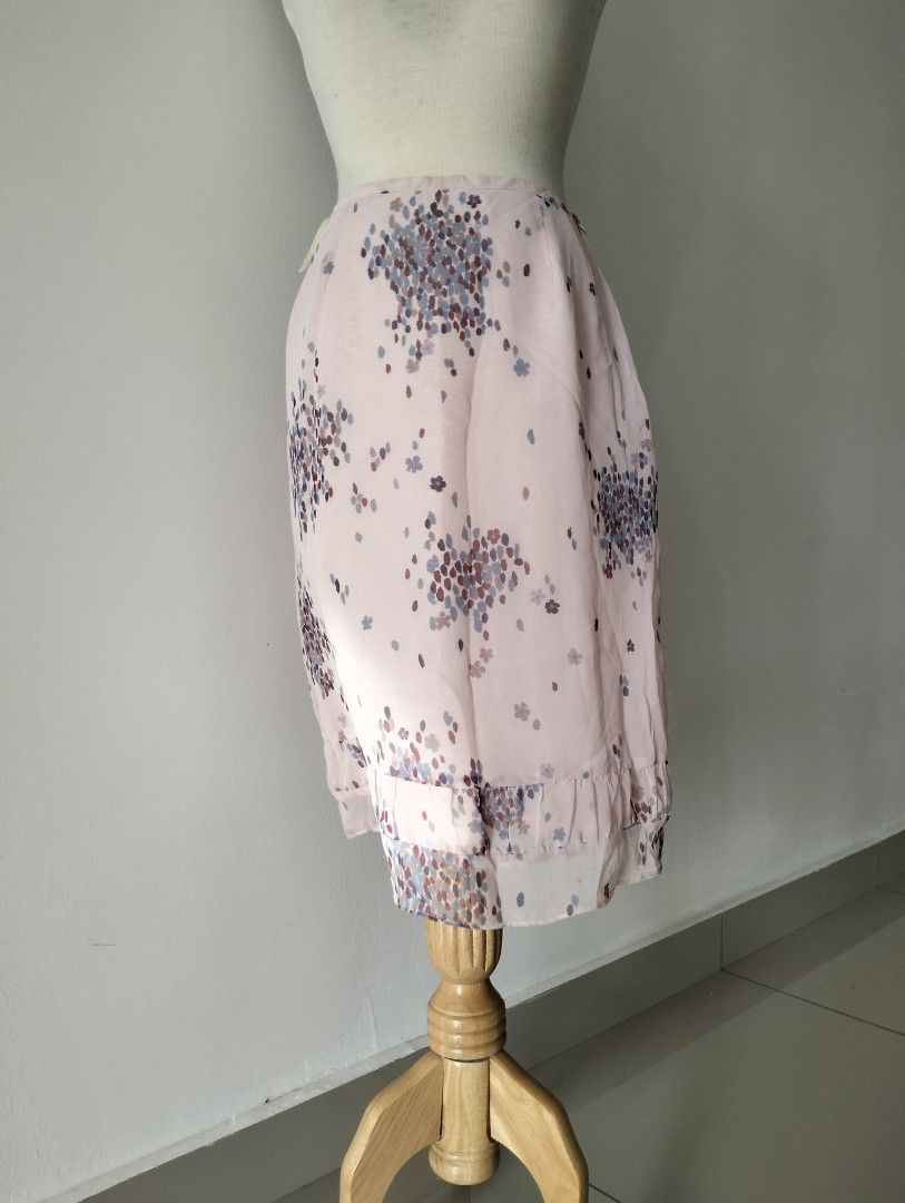 Chiffon skirt 2025 knee length