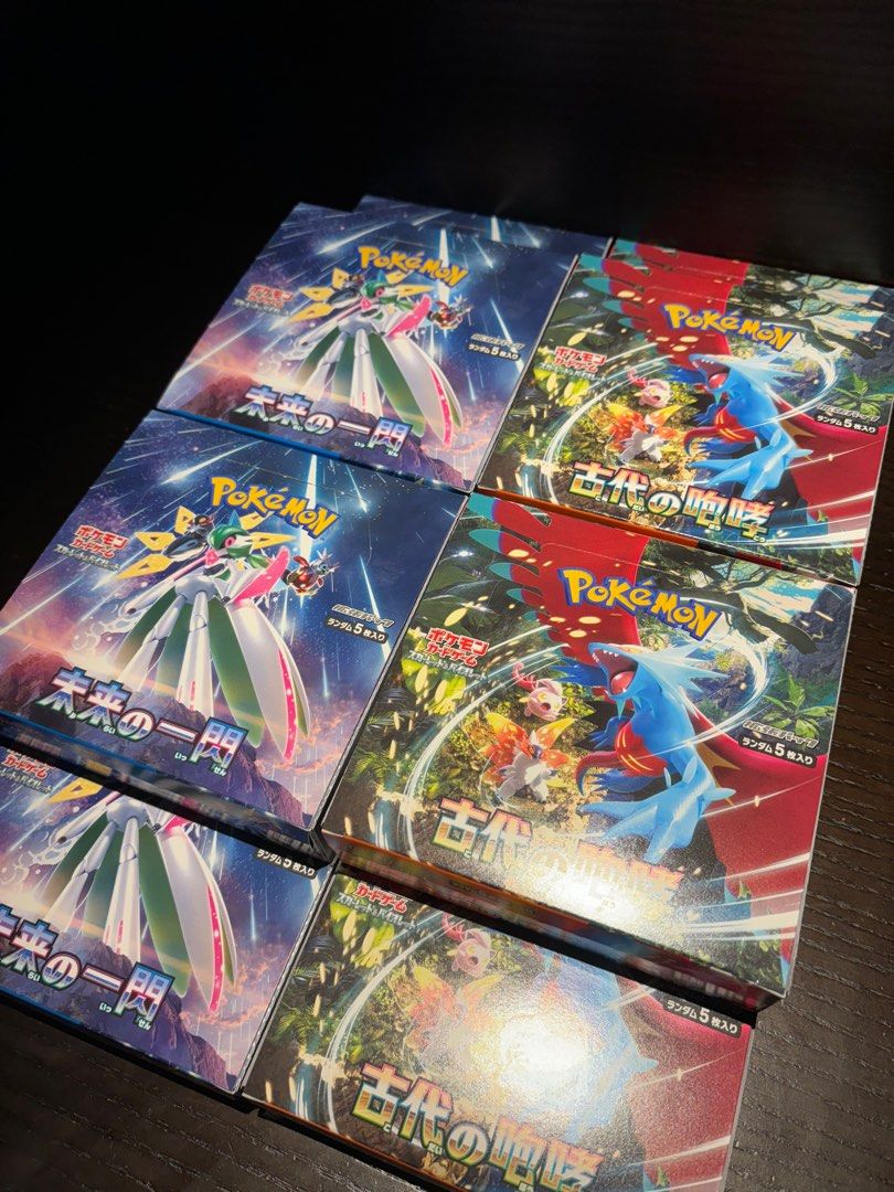 Pokemon Card Scarlet & Violet Booster Pack Ancient Roar and Future Flash BOX,  Hobbies & Toys, Toys & Games on Carousell