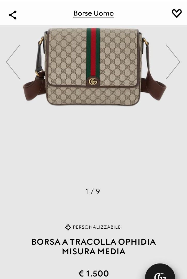 Gucci bag uomo on sale